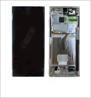 Original Écran Complet Vitre Tactile LCD Châssis Samsung Galaxy S23 5G 2023 (S911B) Service Pack Noir